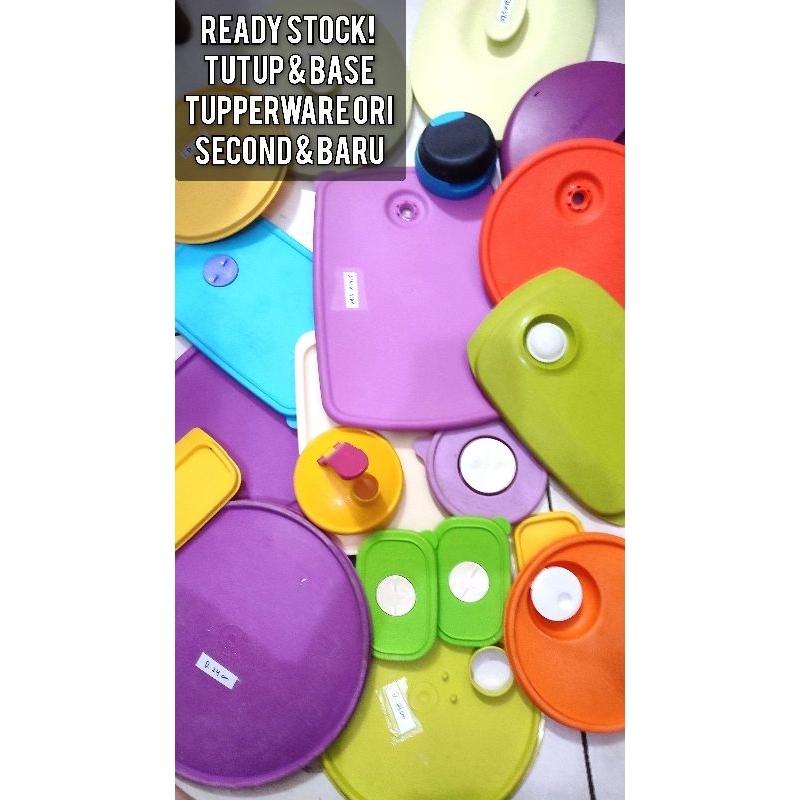 Pertutupan Tutup spare part seal katup Tupperware second BYO CWL blossom freezer botol preloved seke