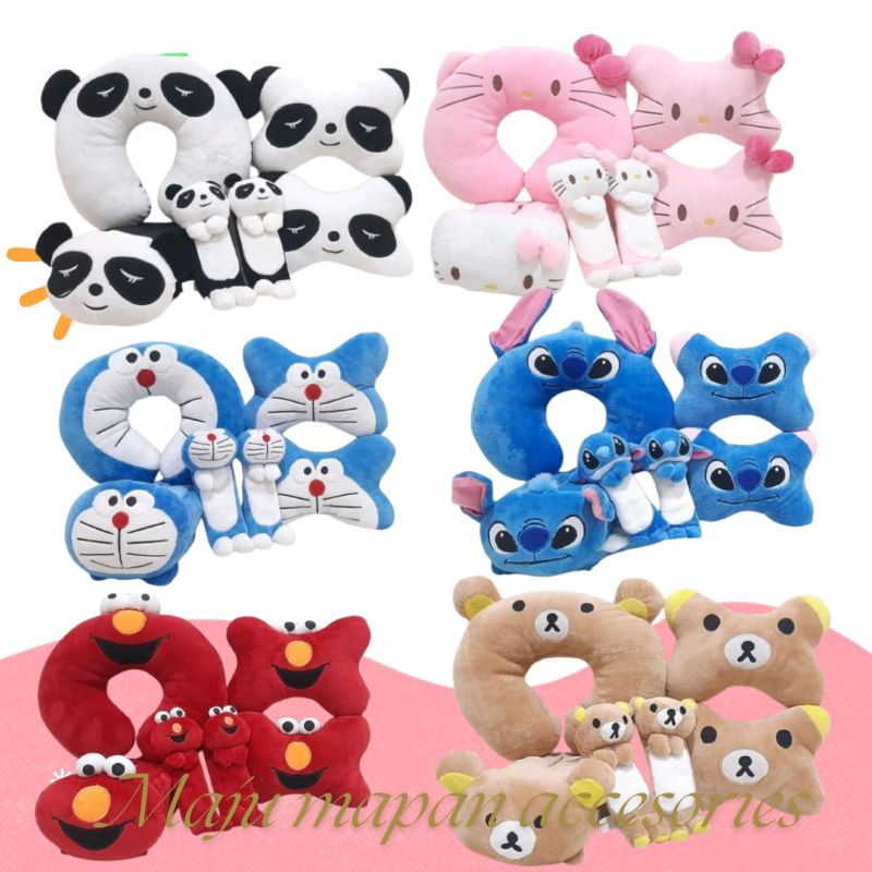 AKSESORIS MOBIL BANTAL MOBIL 4IN1 KARAKTER FACE ACC MOBIL