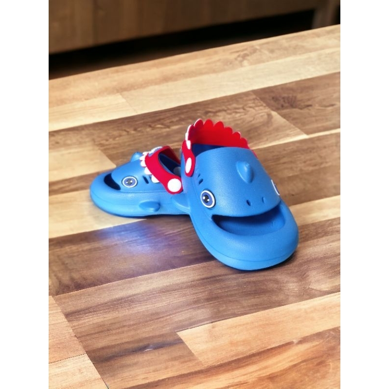 Sandal Anak Lucu Croc Happy Shark Ikan Hiu Slop Sendal