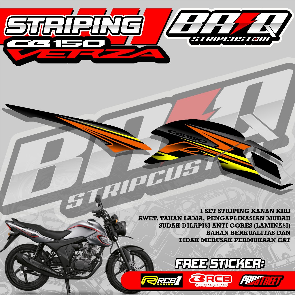 STICKER STRIPING CB 150 VERZA - STRIPING CB 150 VERZA PREMIUM RACING 011