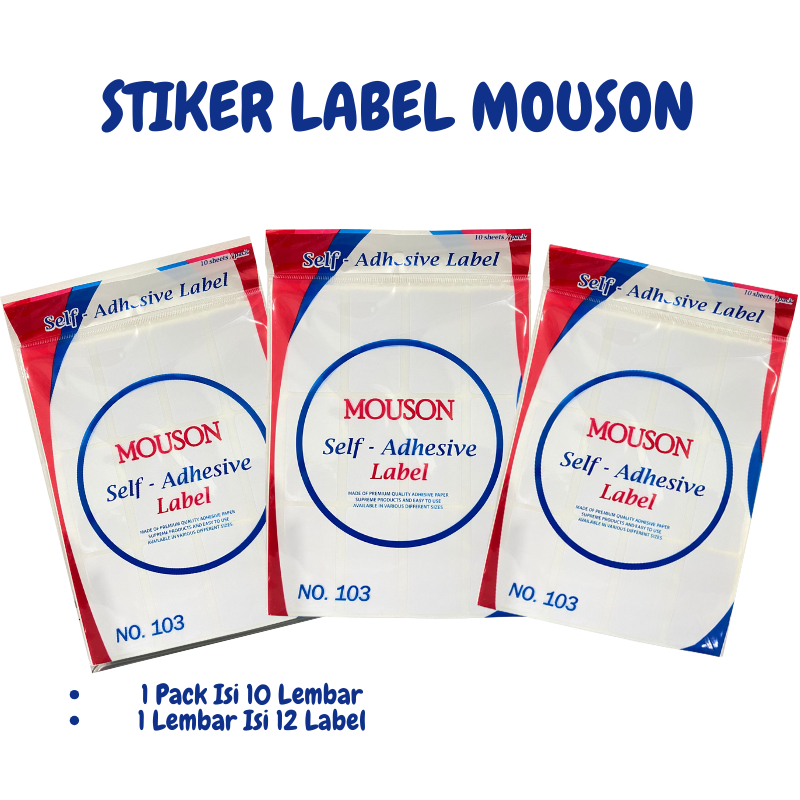 

Label Stiker Sticker Self Adhesive Labels Stiker Tempel No 103 Label Buku Isi 10 Lembar JS