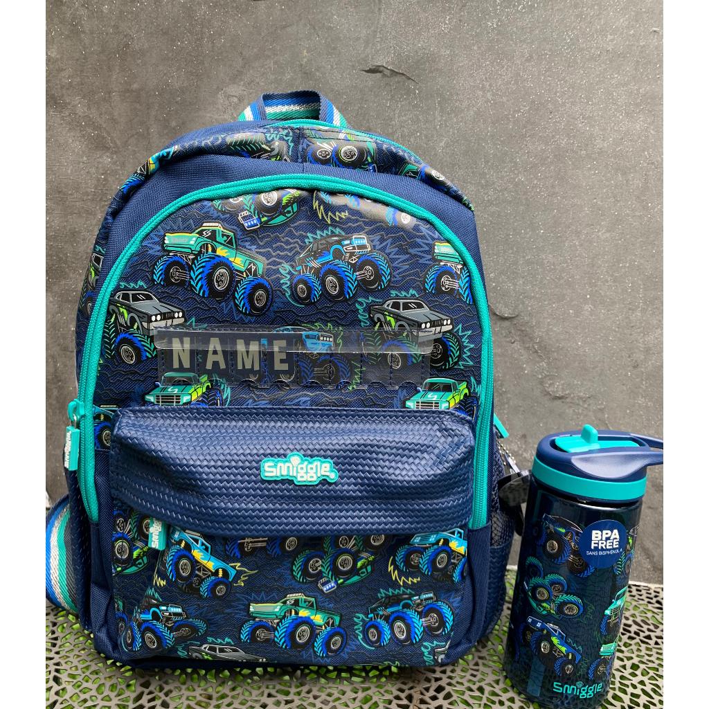 SMIGGLE BLAST OFF JUNIOR SET BACKPACK & BOTTLE MONSTER TRUCK NAME - SET TAS & BOTOL SMIGGLE