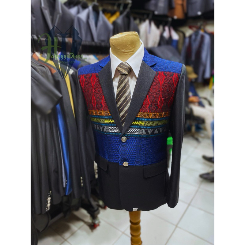 JAS PRIA /JAS KOMBINASI ULOS /JAS TENUN BATAK | SLIMFIT atau REGULER