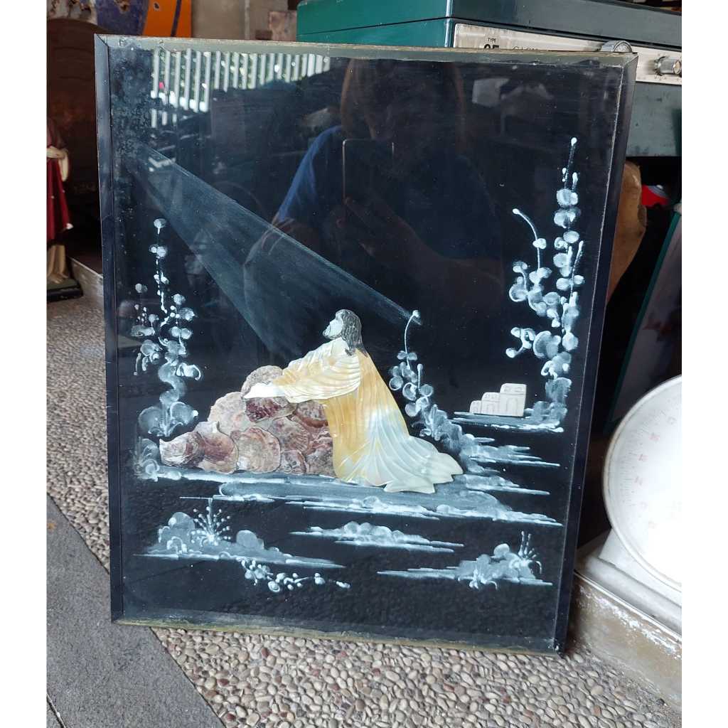 pajangan dinding Tuhan Yesus dari kimo dengan bingkai kaca MINUS HALUS GOSEND ONLY