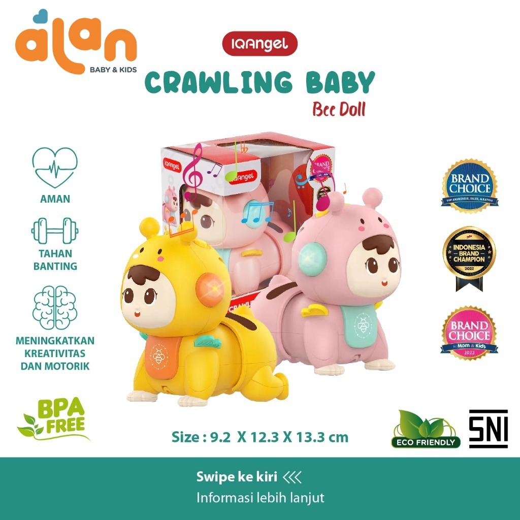 IQ Angel (IQ0707) Crawling Baby Doll - Mainan Edukasi Anak