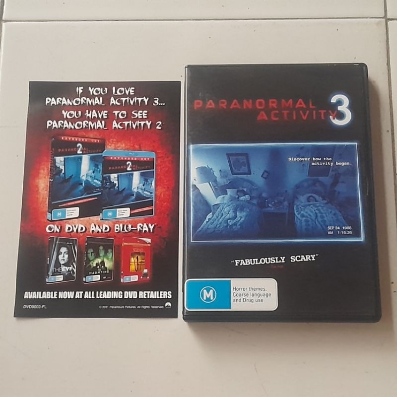 DVD Paranormal Activity 3 (Region 4) ORIGINAL Import Australia