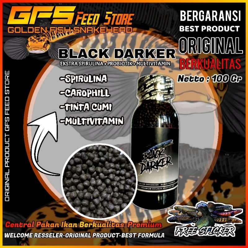 Black Darker Pelet Channa maru Asiatica Original GFS