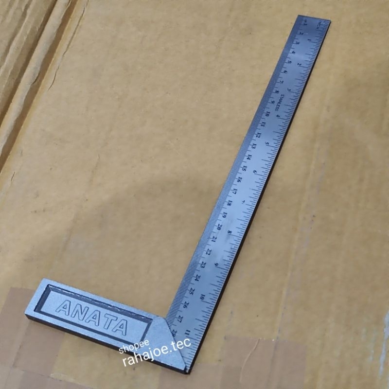 

Penggaris Siku Tukang 30 cm Anata - Siku L Meter Sudut 12 Inch