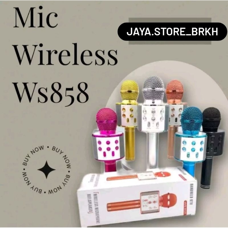 0WS 858 / 868 Speaker Mic Bluetooth Mic Karaoke  Microphone mic smule Murah Asesoris Elektronik Hp