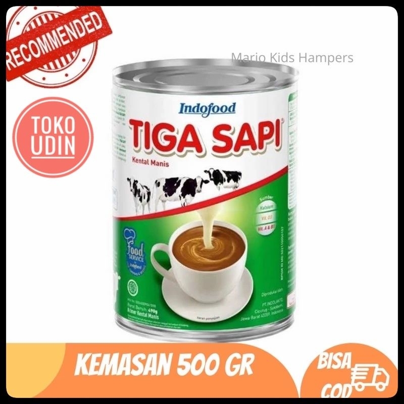 

Susu kental manis / Tiga sapi susu kental manis / Susu kental manis kemasan kaleng 490gr