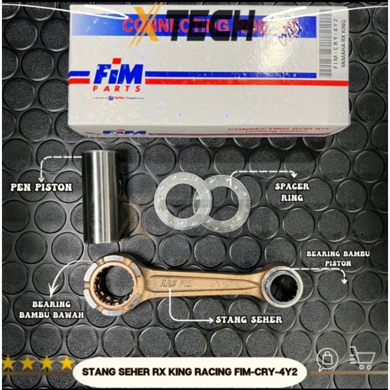 Stang seher rx king 4Y2 stang piston rx king 4Y2 conecting rod kit rx king FIM izumi japan