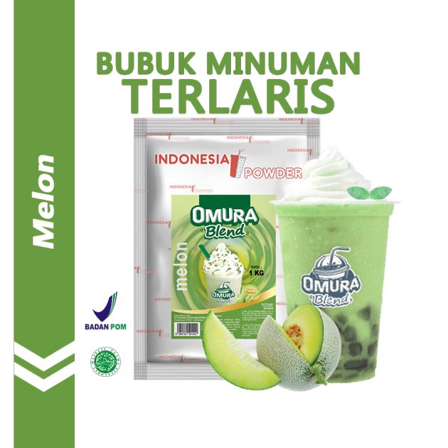 

OMURA Blend Bubuk Minuman Premium Rasa Melon Milk Powder Drink 500Gr Omura Powder/ Bubuk Premium / Bubuk Boba