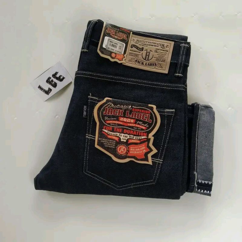 Jack Label Raw denim selvedge shell stich 15oz