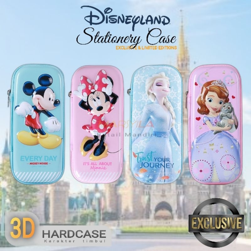 

DISNEY Tempat Pensil Anak Karakter 3D Micky Mini Mouse Elsa Shopia EVA | Kotak Alat Tulis Sekolah Anak Perempuan Karakter 3D