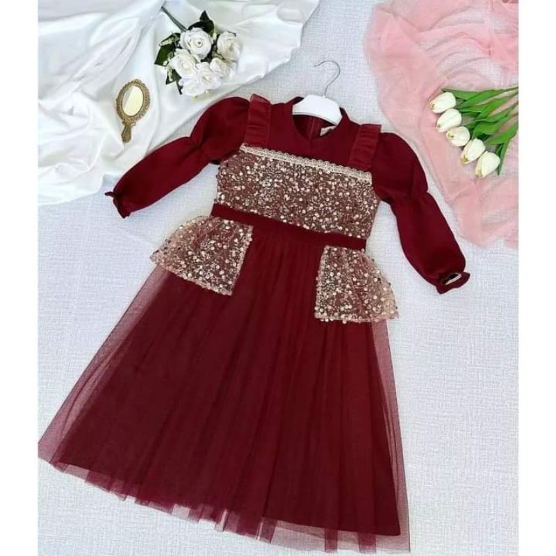❣️ ARSYILA❣️ GAMIS DRESS ANAK BRUKAT TILE FOTO ASLI