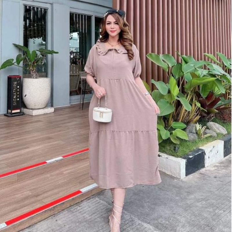 ❣️ ARSYILA ❣️ READY DASTER DRESS CRINCLE BUSUI GABELA