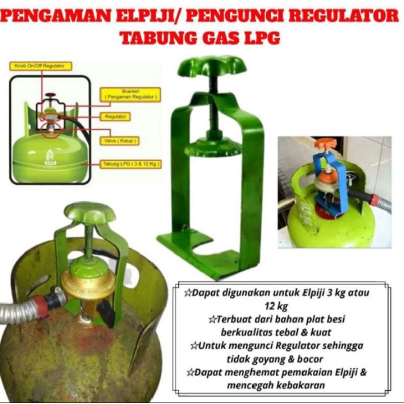 PENGAMAN ELPIJI/PENGUNCI REGULATOR TABUNG GAS.