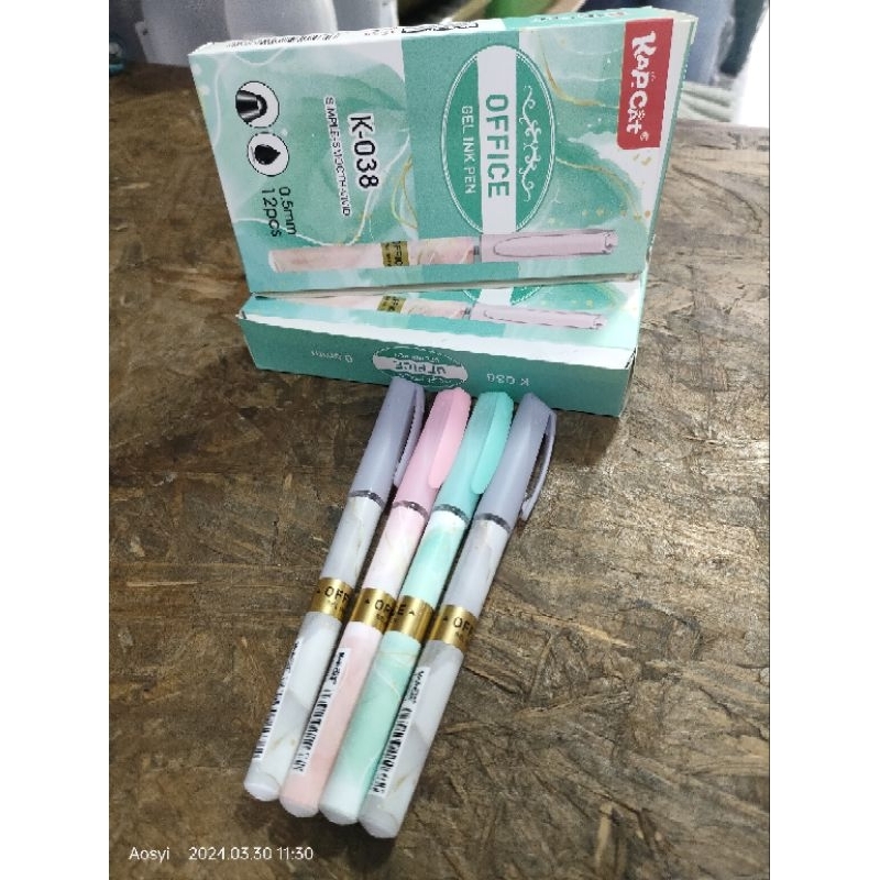 

Pulpen KAPCAT K-038 OFFICE GEL 0.5 mm isi 12 Pcs