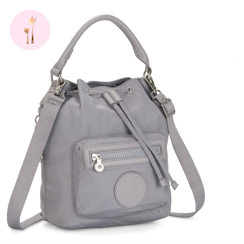 Tas KIPLING VIOLET S Grey Handbag Mini Backpack Slingbag