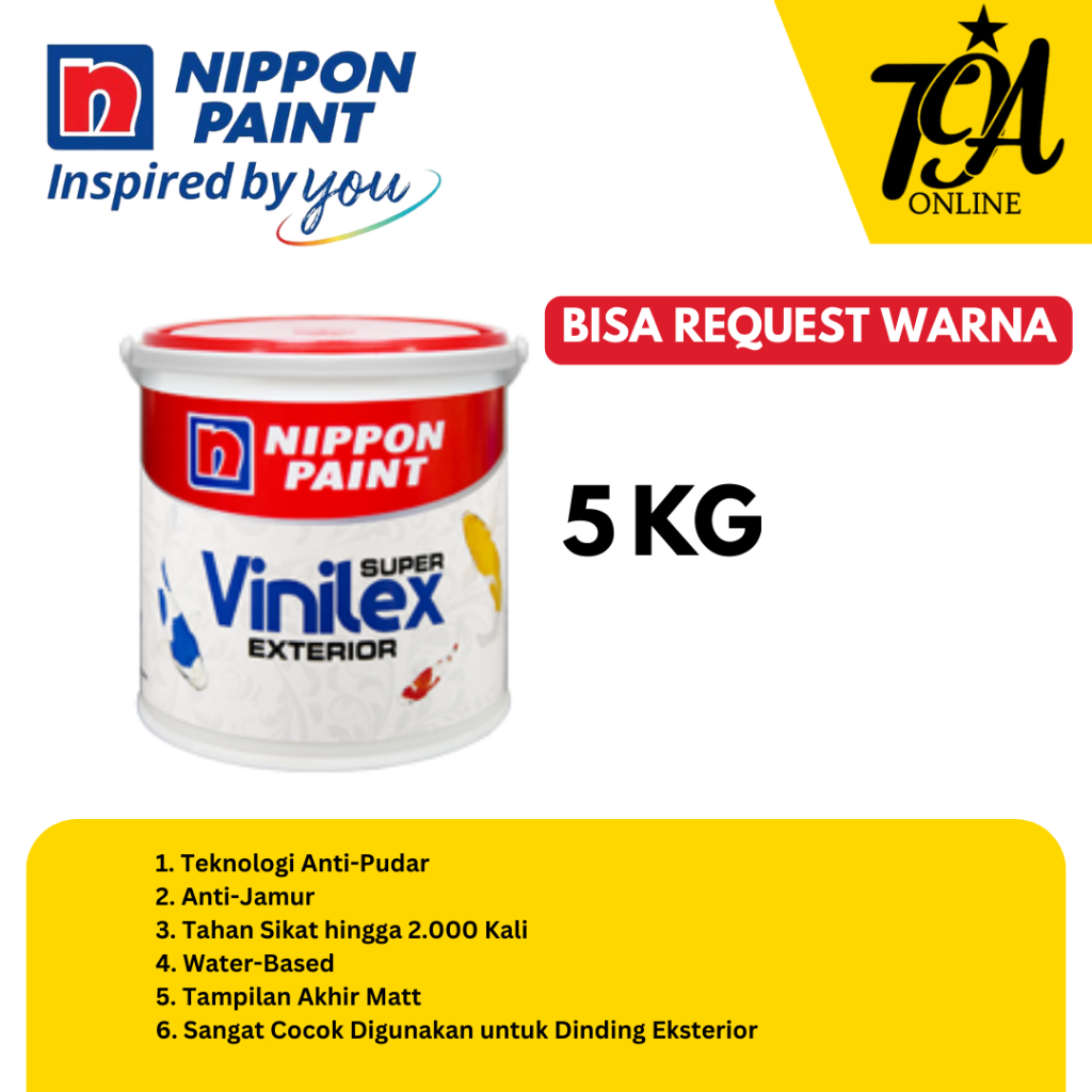 NIPPON PAINT Super Vinilex Exterior Cat Tembok Exterior Tinting Color 5 KG