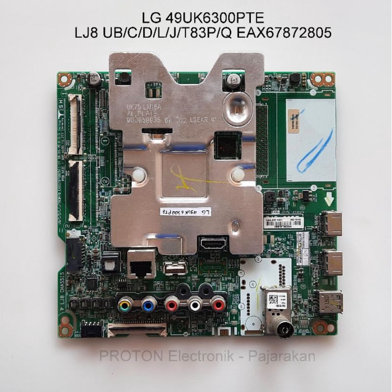 Mainboard Smart TV LG 49UK6300 49UK6300PTE 55UK6300PTE 43UK6300 Matherboard EAX67872805 EBR86139901