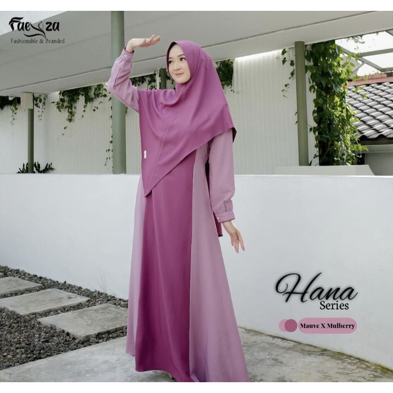 Gamis Hana series set Khimar ori Faeyza