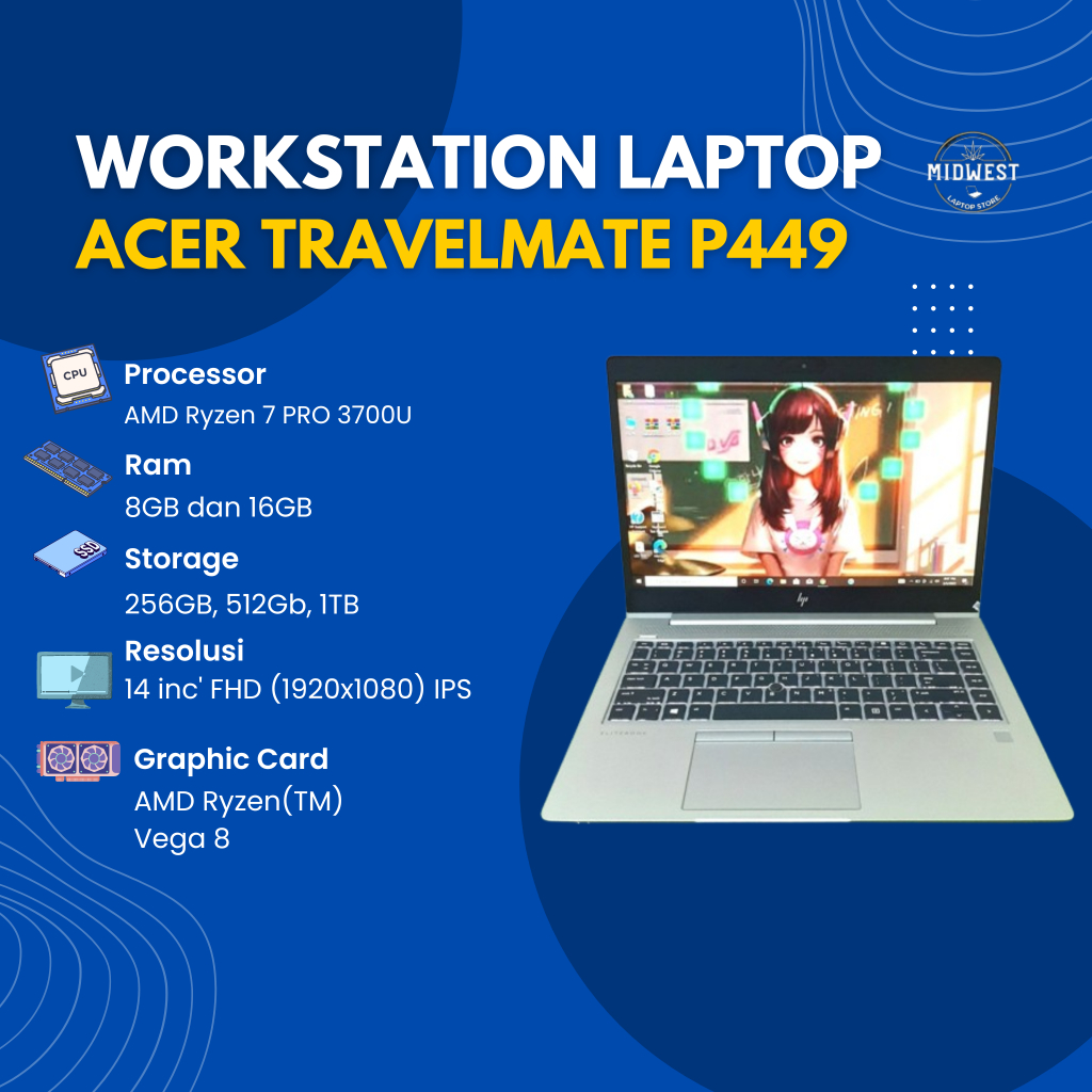 HP Elitebook 745 G6 G5 AMD Ryzen 7 PRO 3700U RAM 32GB Discount Besar - 735 G6 R7 3700U, RAM8GB SSD 1