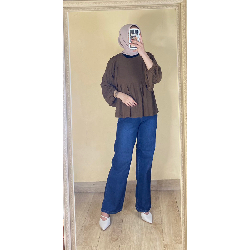 Blouse Crinkle rayon adem baju wanita blouse wanita