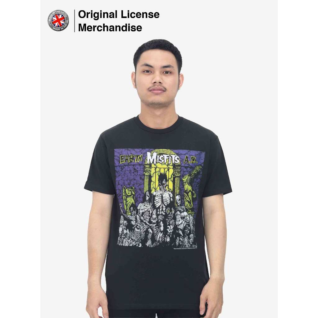 Kaos Baju Tshirt Pria Wanita Musik Gildan Premium Import Original MISFITS The Earth A.D