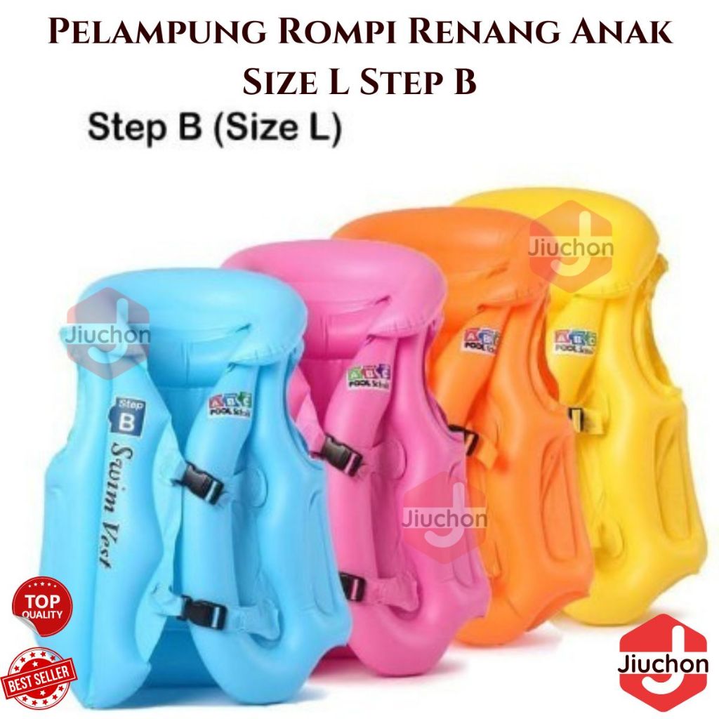 JIUCHON Pelampung Rompi Renang Anak Size L Jaket Renang Swim Vest Step B Jaket Air Jacket Terlaris
