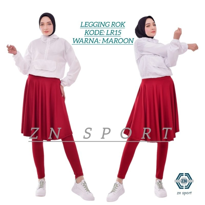 RB Zn Sport-stelan tunik baju olahraga wanita dewasa baju senam perempuan baju yoga celana rok