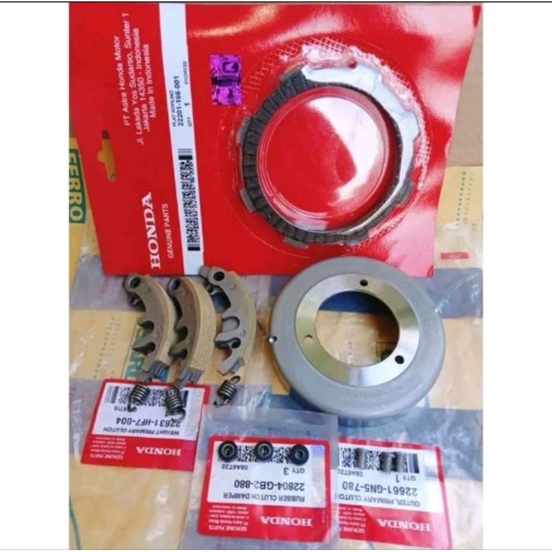 PAKET KOPLING GANDA SET PLAT KOPLING KAMPAS GANDA MANGKOK KOPLING  SUPRA X LAMA GRAND ASTREA