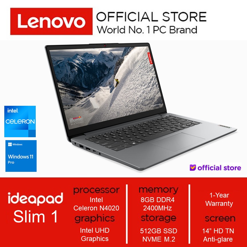 Lenovo Ideapad Slim 1 14IGL7 Intel N4020