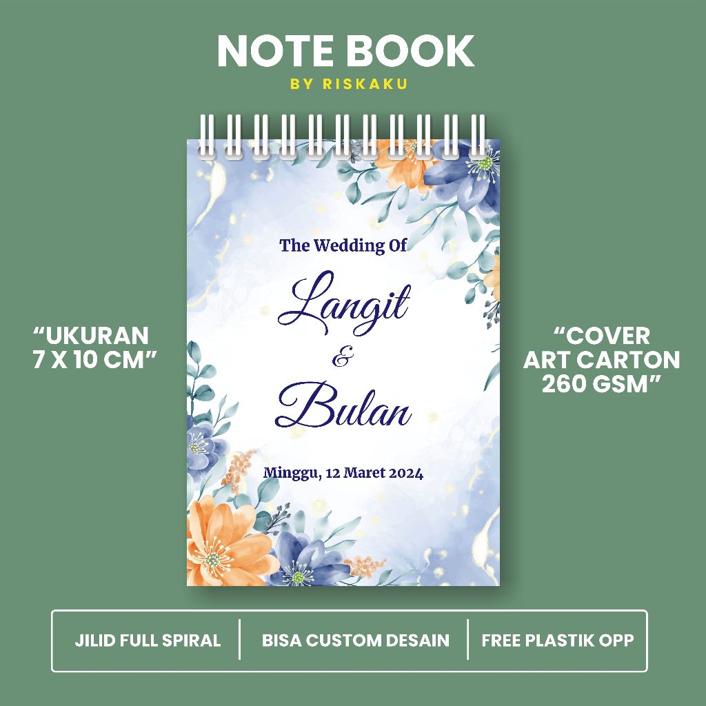 

Notebook Custom Souvenir Hadiah Pernikahan | Buku Tulis Note Book | Notes Aesthetic