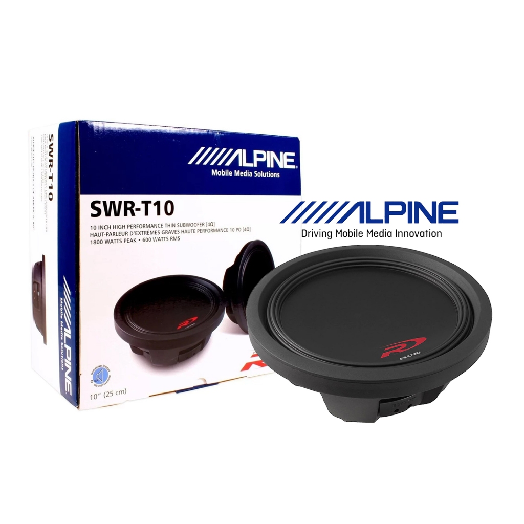Alpine SWR-T10 Subwoofer Slim 10 inch Type R Series