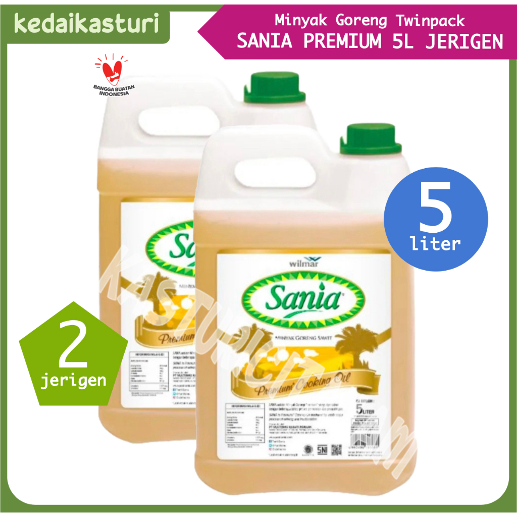 

Sania Premium 5 Liter x 2 Jerigen Minyak Goreng - Twinpack