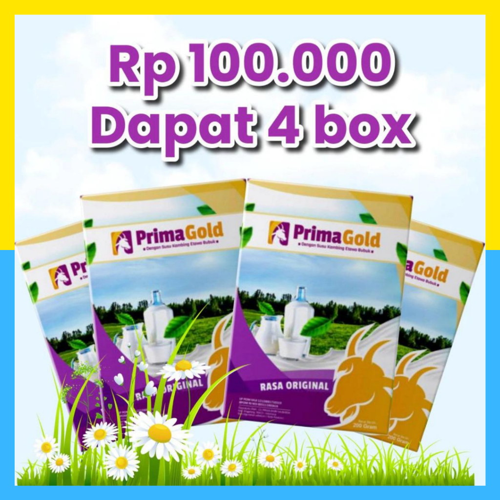 

Primagold Isi 4 Box Susu Kambing Etawa Pilihan Keluarga