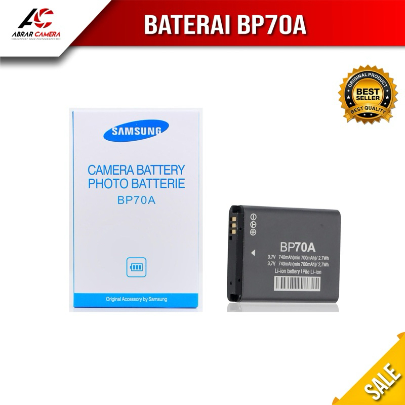 Baterai samsung BP-70A untuk Kamera ES70 ES73 ES80 PL100 PL120 ST30 ST700 ST65 ST90 SL50 SL600