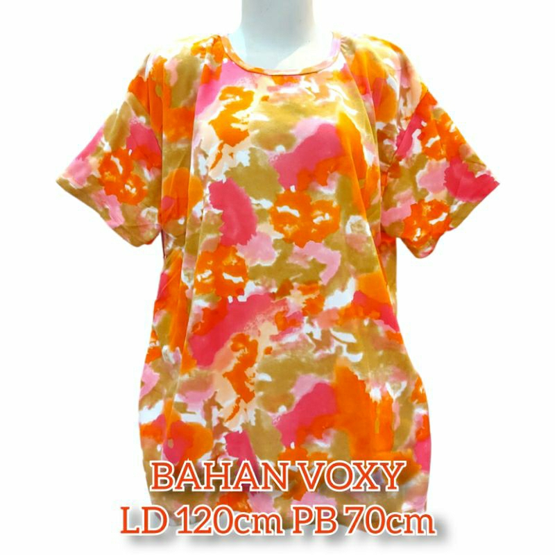 kaos jumbo wanita big size ld 120cm oversize baju harian rumahan