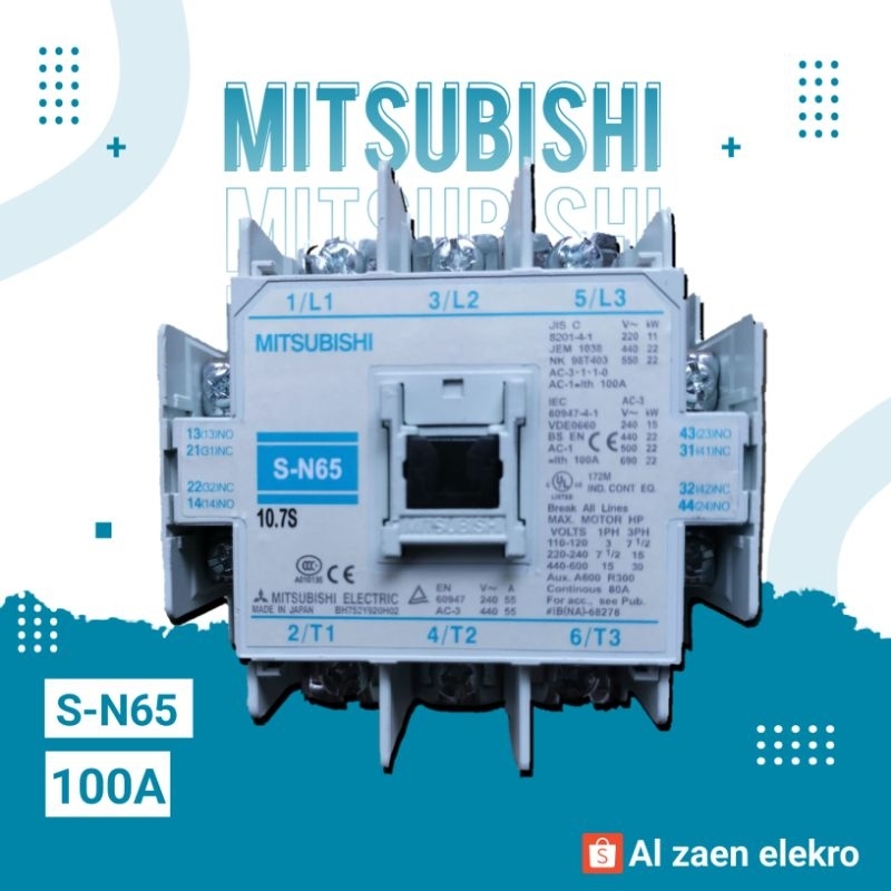 kontaktor mitsubishi type s-n65 100a coil 220v 110v
