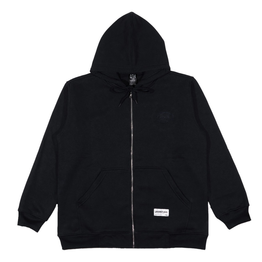 Leech.Co Hoodie Zipper - Meteor Black | Sweater | Sweatshirt | Hoodie Unisex | Basic Hoodie | Hoodie