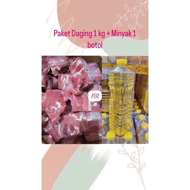 

paket daging rendang 1kg + minyak 1 botol