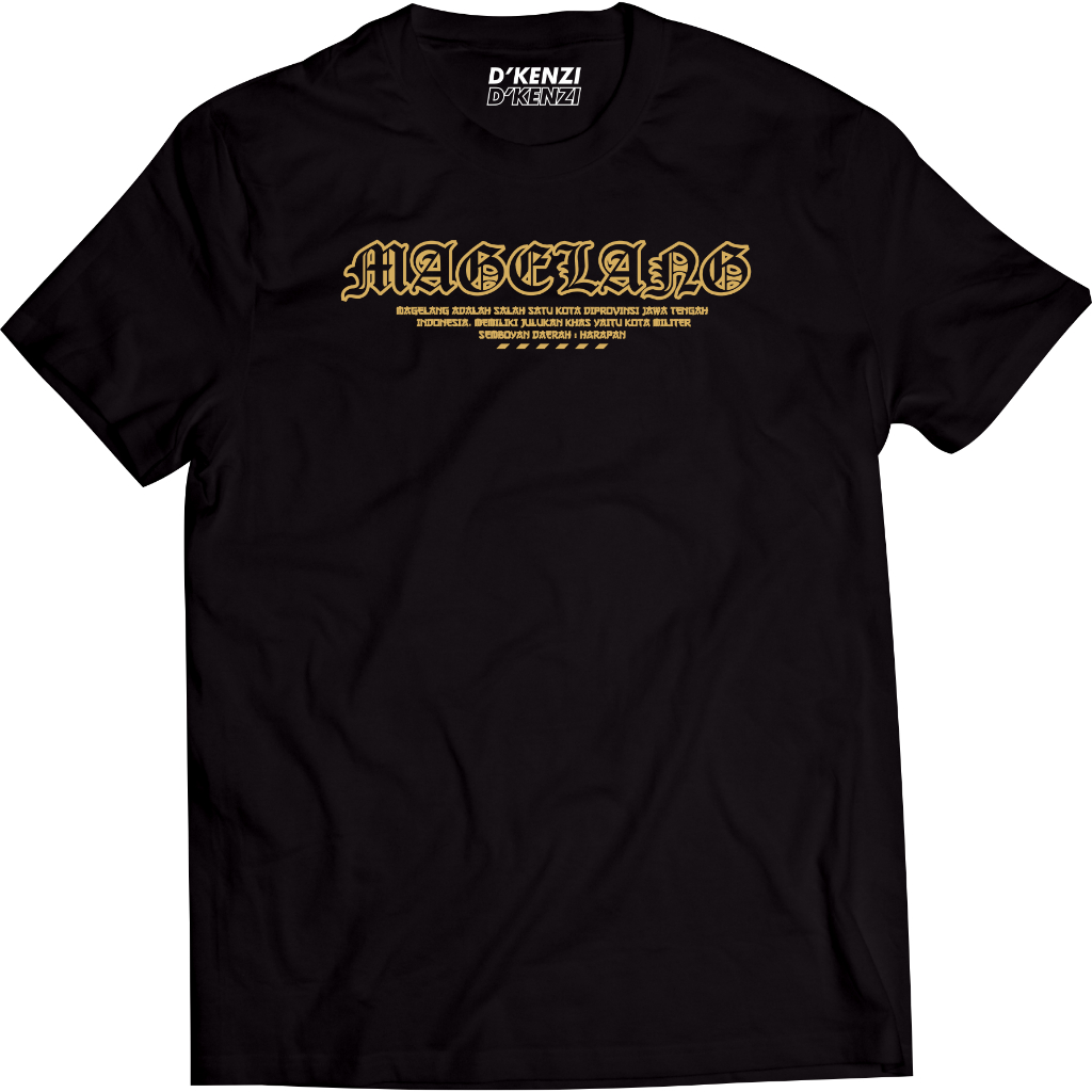 Kaos Tulisan Magelang Baju Kota Magelang Jawa Tengah Bahan Cotton Combed 30s