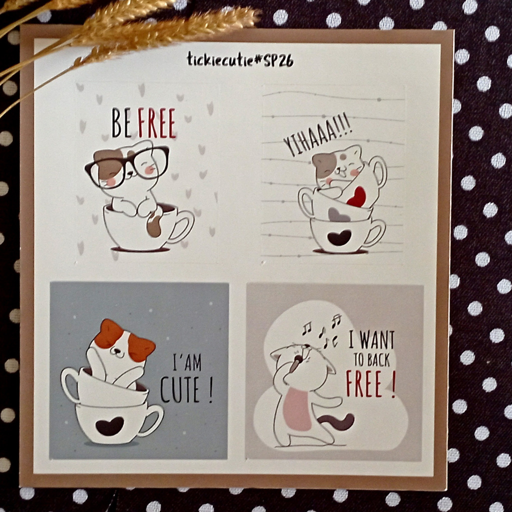 

Sticker Tickie Cutie #SP26 Kitten cute