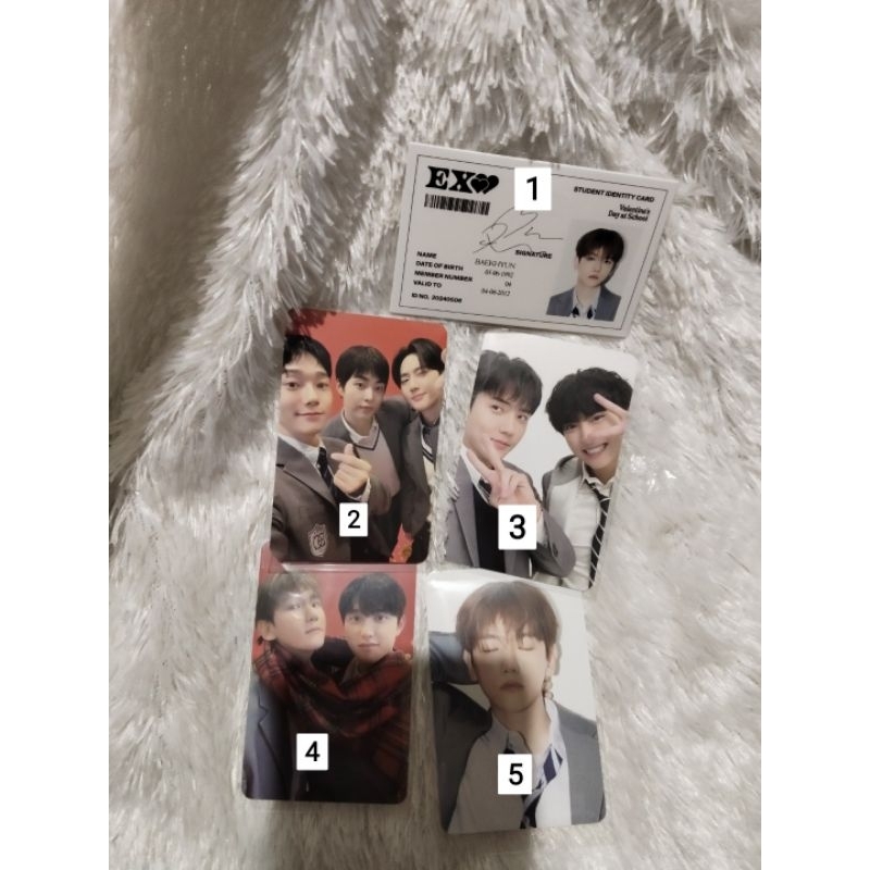 (baca deskripsi) photocard exo grup unit sg24 baekhyun sehun chanyeol suho