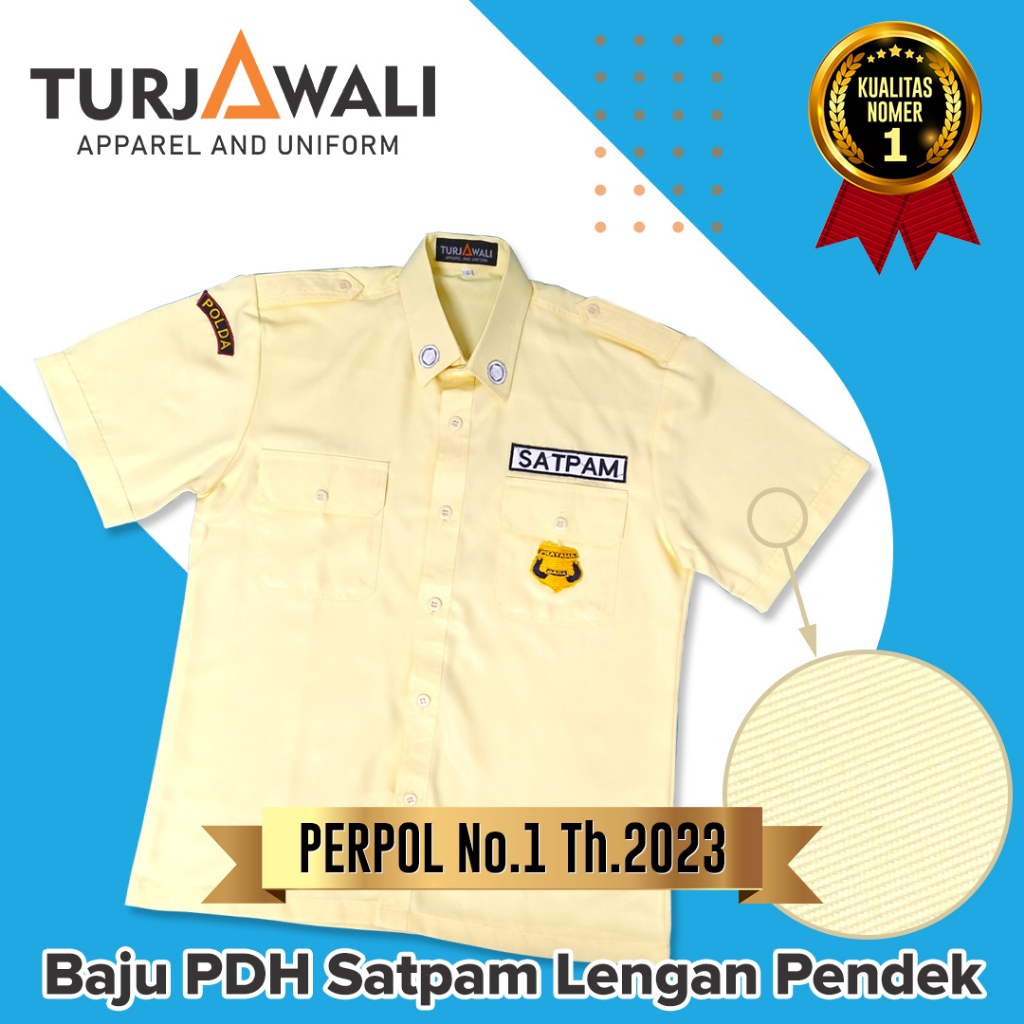 Atasan Seragam Satpam PDH Terbaru 2025 / Seragam Satpam PDH Lengan Pendek Terbaru Premium
