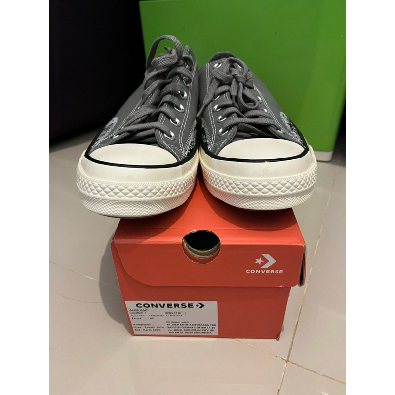 Converse Chuck 70 Crafted ollie Patch Grey Black Egret Pria Original 100%