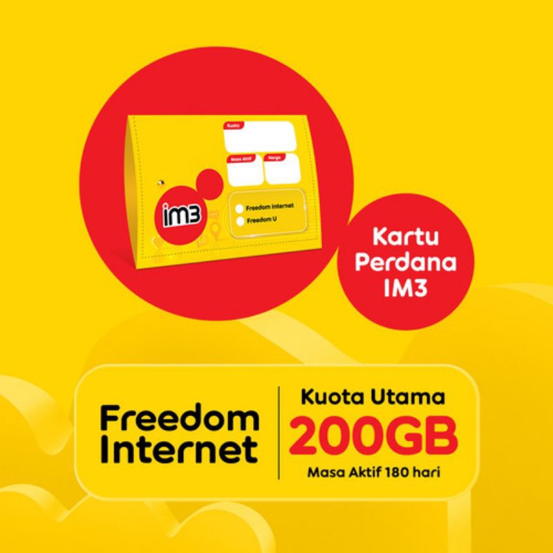 Kartu Perdana Indosat 200GB/180 Hari