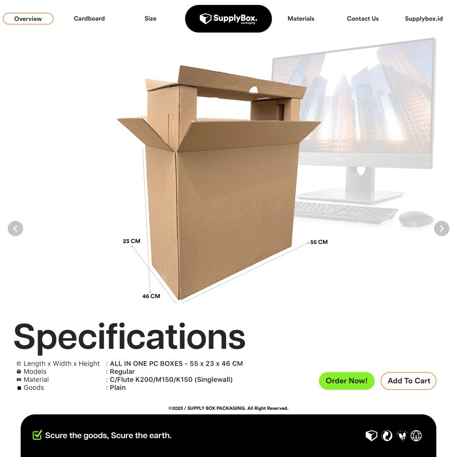 

BOX ALL IN ONE PC PLAIN 22 INCH | Size 55 x 23 x 46 CM