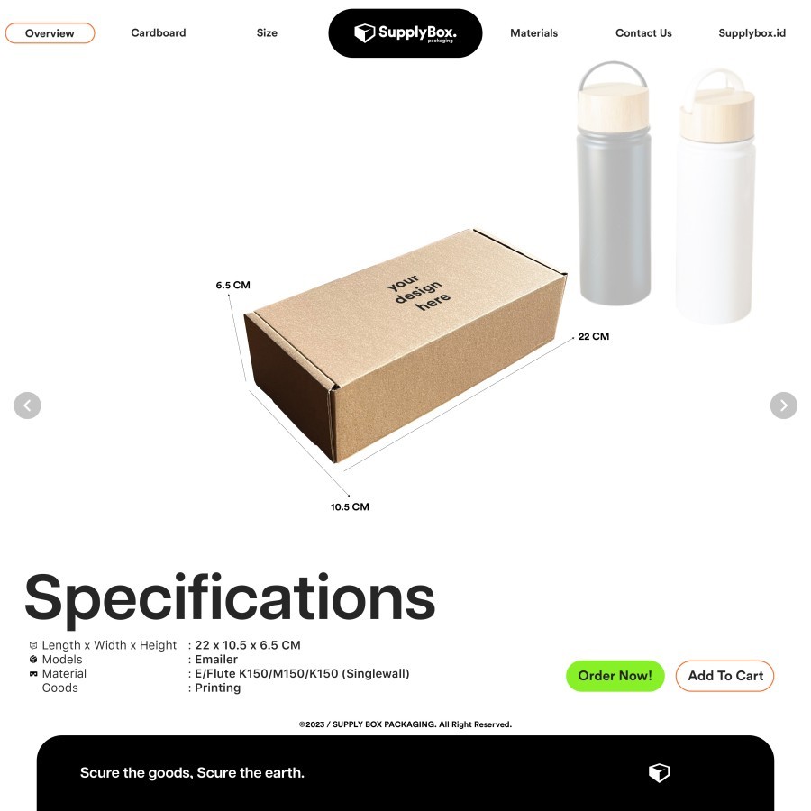 

KARDUS BOX PACKAGING PRINTING 22 x 10.5 x 6.5 CM | Kardus | Dus Box